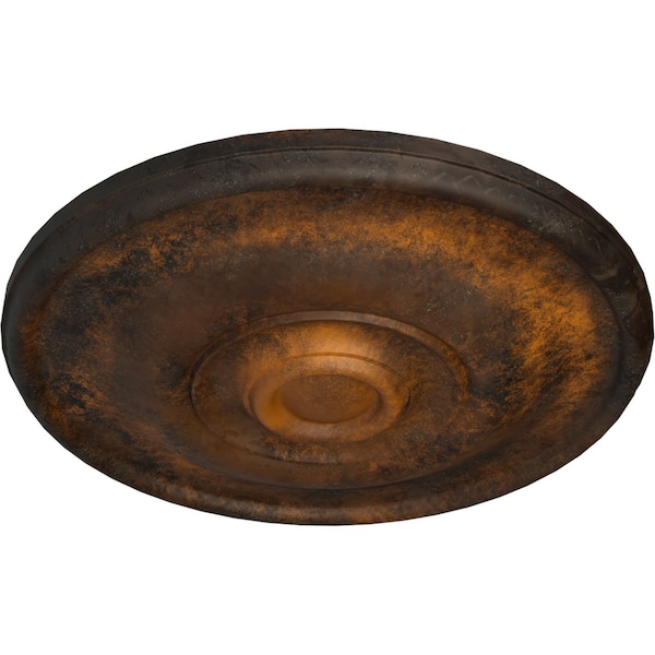 Jefferson Ceiling Medallion (Fits Canopies Up To 2 7/8), Hand-Painted Rust, 11 3/4OD X 3/8P